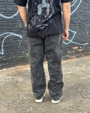 Calça Skull Jeans Baggy Black stoned
